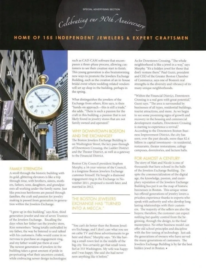 Boston Magazine feature – page 3: Celebrating our 90th Anniversary